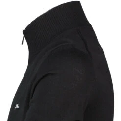 J.Lindeberg Kian Merino 1/4 Zip Golf Sweater GMKW06357 -Clarkes Golf Store 7310428316953 Side Golf Jl close up