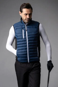 Sunderland Anton Padded Golf Gilet SUNMC82 -Clarkes Golf Store Anton Model AirforceBlackWhite Cropped