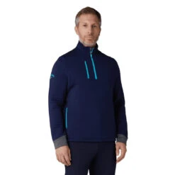 Callaway Midweight Textured 1/4-Zip Golf Fleece CGKFD038 -Clarkes Golf Store Callaway Midweight Textured 1 4 Zip Golf Fleece CGKFD038 9