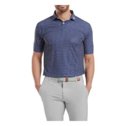 FootJoy Bounce Print Pique Golf Polo Shirt 34036 -Clarkes Golf Store FJ 34036 02 Photoroom