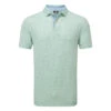 FootJoy Figure Print Lisle Golf Polo Shirt 34053 -Clarkes Golf Store FJ 34053 01 Photoroom
