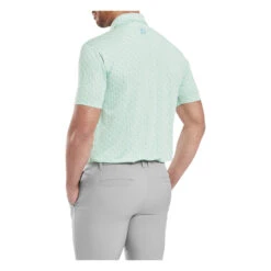 FootJoy Figure Print Lisle Golf Polo Shirt 34053 -Clarkes Golf Store FJ 34053 03 Photoroom