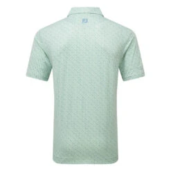 FootJoy Figure Print Lisle Golf Polo Shirt 34053 -Clarkes Golf Store FJ 34053 04 Photoroom