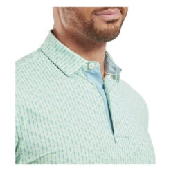 FootJoy Figure Print Lisle Golf Polo Shirt 34053 -Clarkes Golf Store FJ 34053 05 Photoroom