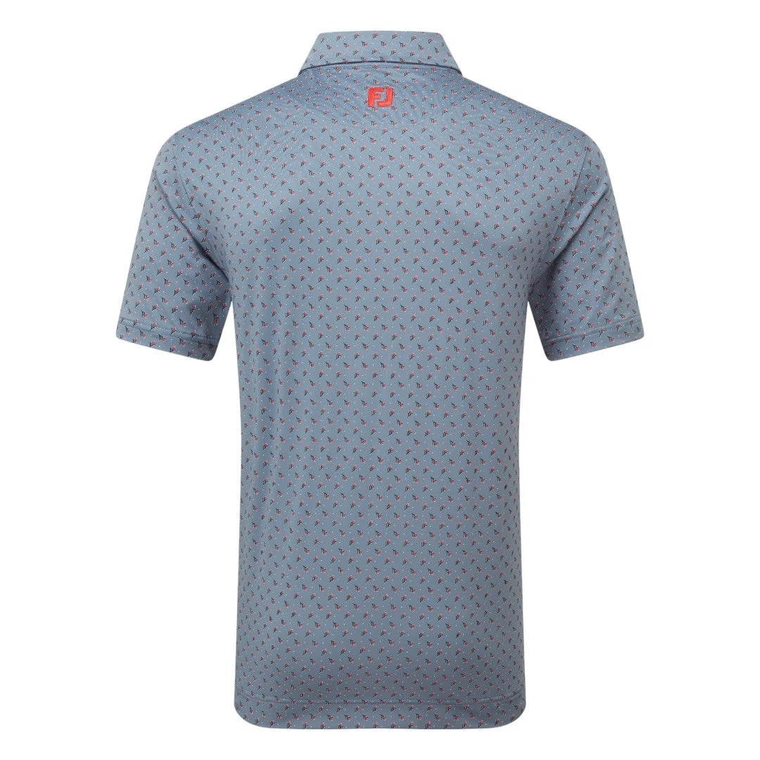 FootJoy Flower Bud Foulard Lisle Golf Polo Shirt 34067 4 FootJoy Flower Bud Foulard Lisle Golf Polo Shirt 34067 - Image 2