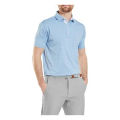 FootJoy Heather Lisle With Trim Golf Polo Shirt 34070 9 FootJoy Heather Lisle With Trim Golf Polo Shirt 34070 -Clarkes Golf Store FJ 34070 02 Photoroom