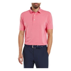 FootJoy Stretch Lisle Dot Print Golf Polo Shirt 34125 -Clarkes Golf Store FJ 34125 02 Photoroom