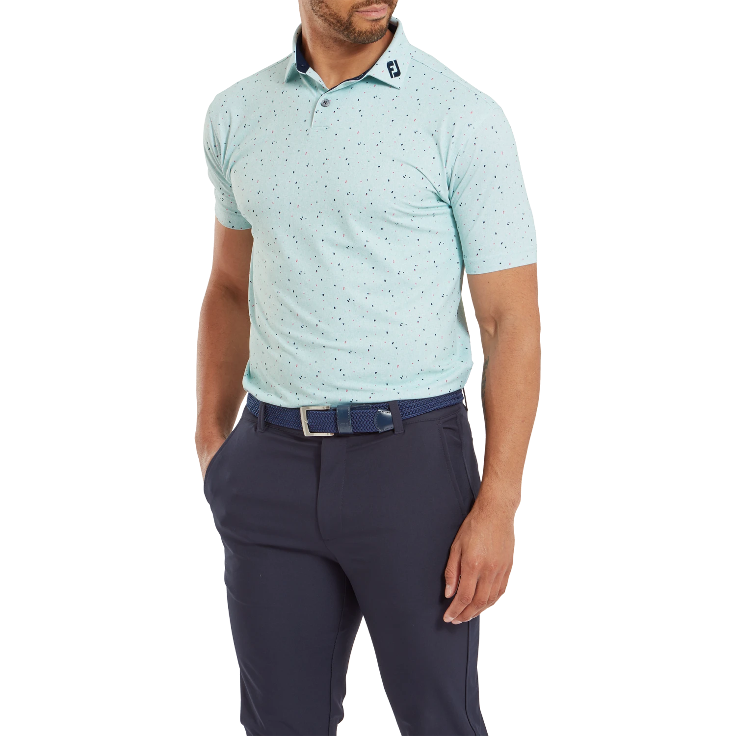 FootJoy Tweed Texture Golf Polo Shirt 81597 4 FootJoy Tweed Texture Golf Polo Shirt 81597 - Image 2