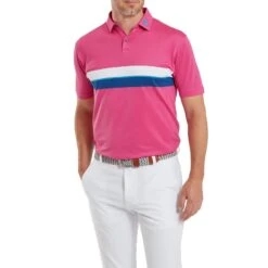 FootJoy Double Chest Band Pique Golf Polo Shirt 81571 -Clarkes Golf Store FootJoy Double Chest Band Pique Golf Polo Shirt 3