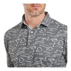 FootJoy Golf Course Doodle Pique Golf Polo Shirt 81584 -Clarkes Golf Store FootJoy Golf Course Doodle Pique Golf Polo Shirt 3