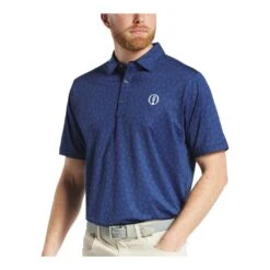 FootJoy 152nd Open Stamp Print Golf Polo Shirt 32532 -Clarkes Golf Store FootJoy Open Stamp Print Golf Polo 32532 1