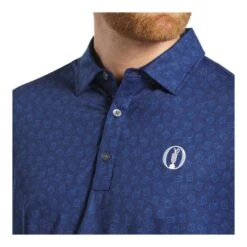 FootJoy 152nd Open Stamp Print Golf Polo Shirt 32532 -Clarkes Golf Store FootJoy Open Stamp Print Golf Polo 32532 17