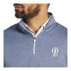 FootJoy 152nd Open Ribbed 1/4-Zip Heather Golf Pullover 32536 -Clarkes Golf Store FootJoy Ribbed 1 4 Zip Heather Golf Midlayer 4