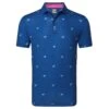 FootJoy Thistle Print Lisle Golf Polo Shirt 80887 -Clarkes Golf Store FootJoy Thistle Print Lisle Golf Polo Shirt 80887 0