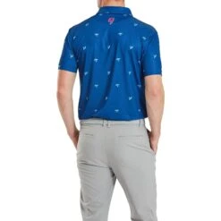 FootJoy Thistle Print Lisle Golf Polo Shirt 80887 -Clarkes Golf Store FootJoy Thistle Print Lisle Golf Polo Shirt 80887 3