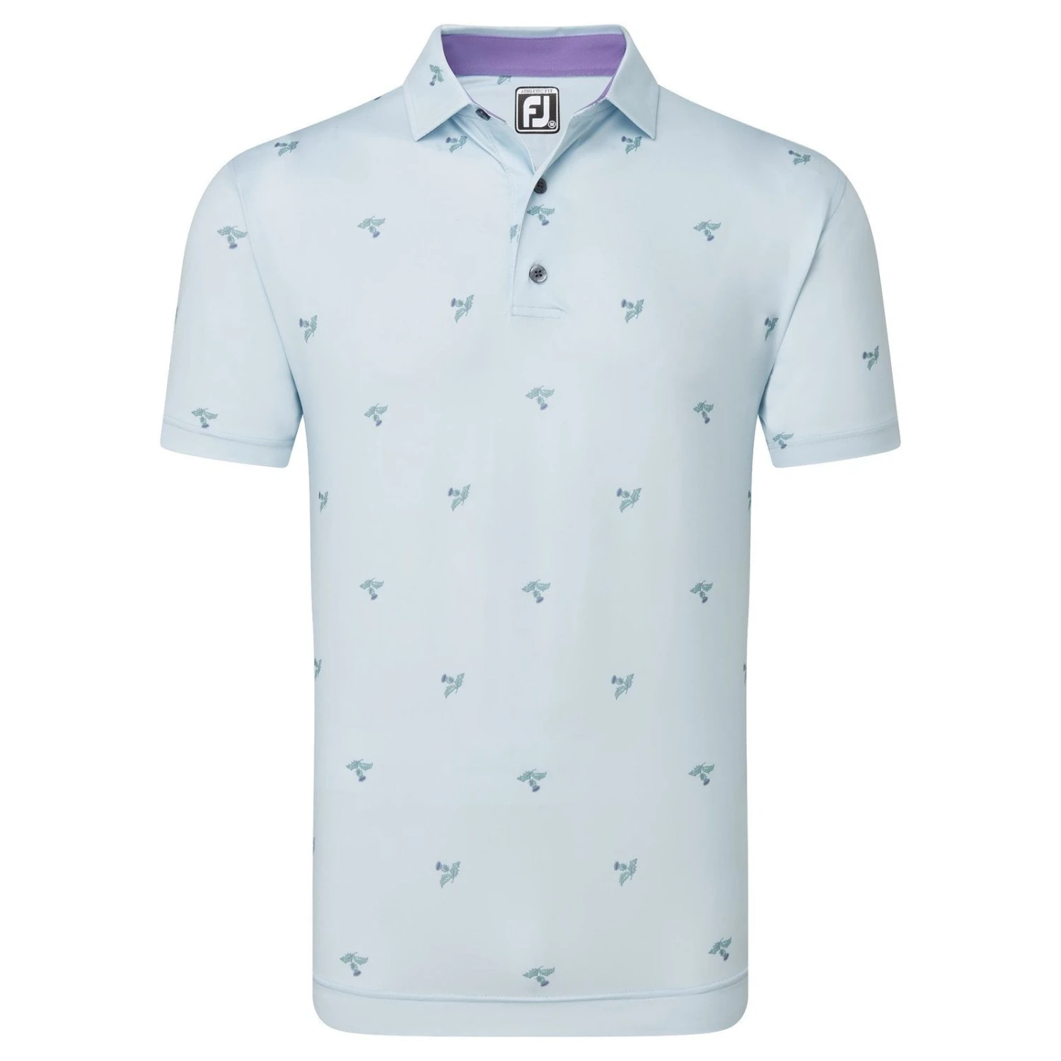 FootJoy Thistle Print Lisle Golf Polo Shirt 80889 3 FootJoy Thistle Print Lisle Golf Polo Shirt 80889