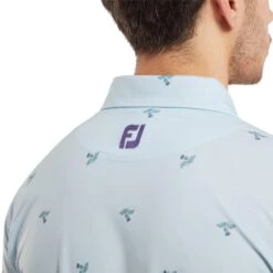 FootJoy Thistle Print Lisle Golf Polo Shirt 80889 9 FootJoy Thistle Print Lisle Golf Polo Shirt 80889 -Clarkes Golf Store FootJoy Thistle Print Lisle Golf Polo Shirt 80889 7
