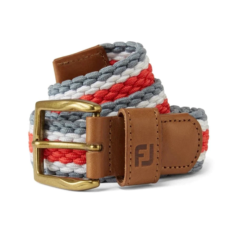 FootJoy Solid Striped Braided Golf Belt 69485 3 FootJoy Solid Striped Braided Golf Belt 69485
