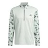 Adidas Splatter Print 1/4-Zip Golf Mid Layer HN7174 -Clarkes Golf Store HN7174 2 APPAREL Photography FrontCenterView white