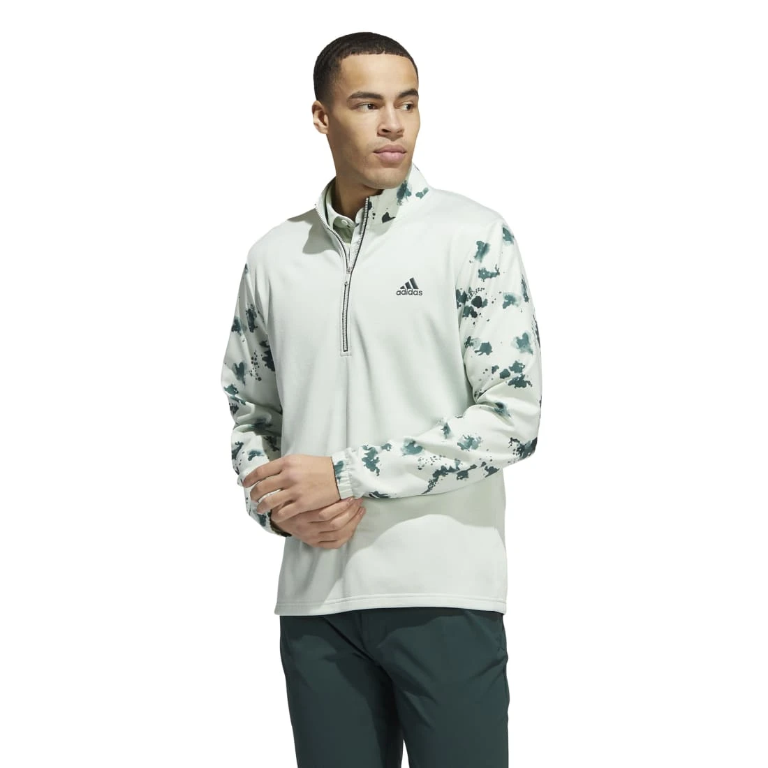 Adidas Splatter Print 1/4-Zip Golf Mid Layer HN7174 4 Adidas Splatter Print 1/4-Zip Golf Mid Layer HN7174 - Image 2