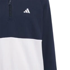 Junior Adidas Colourblock Golf Hoodie HS7413 -Clarkes Golf Store HS7413 4 APPAREL Photography DetailView1 white