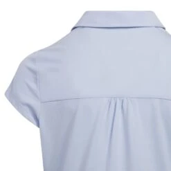 Junior Adidas Girls Golf Polo Shirt IB4518 -Clarkes Golf Store IB4518 6 APPAREL Photography DetailView3 white