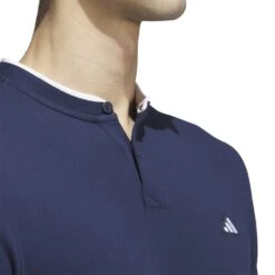 Adidas Go-To Henley Golf Shirt II7840 -Clarkes Golf Store II7840 10 APPAREL OnModel DetailView2 white
