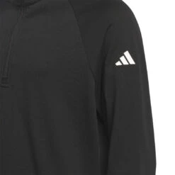 Junior Adidas 1/4 Zip Golf Pullover IR5764 -Clarkes Golf Store IR5764 4 APPAREL Photography DetailView1 white