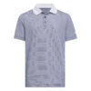 Junior Adidas Ottoman Striped Short Sleeve Golf Polo Shirt IS7020 -Clarkes Golf Store IS7020 1 APPAREL Photography FrontView white Photoroom