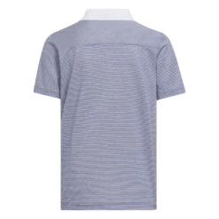 Junior Adidas Ottoman Striped Short Sleeve Golf Polo Shirt IS7020 -Clarkes Golf Store IS7020 3 APPAREL Photography BackCenterView white Photoroom
