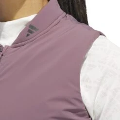 Adidas Ladies Ultimate 365 Tour Frostguard Golf Vest IS9692 -Clarkes Golf Store IS9692 8 APPAREL OnModel DetailView2 white