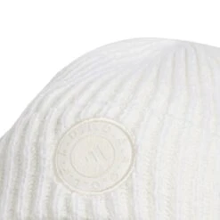 Adidas Knit Golf Beanie IY5357 -Clarkes Golf Store IY5357 4 HARDWARE Photography DetailView2 white