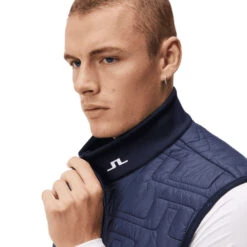 J.Lindeberg J Lindeberg Quilt Hybrid Golf Vest AMOW09067 -Clarkes Golf Store J Lindeberg Quilt Hybrid Golf Vest AMOW09067 5