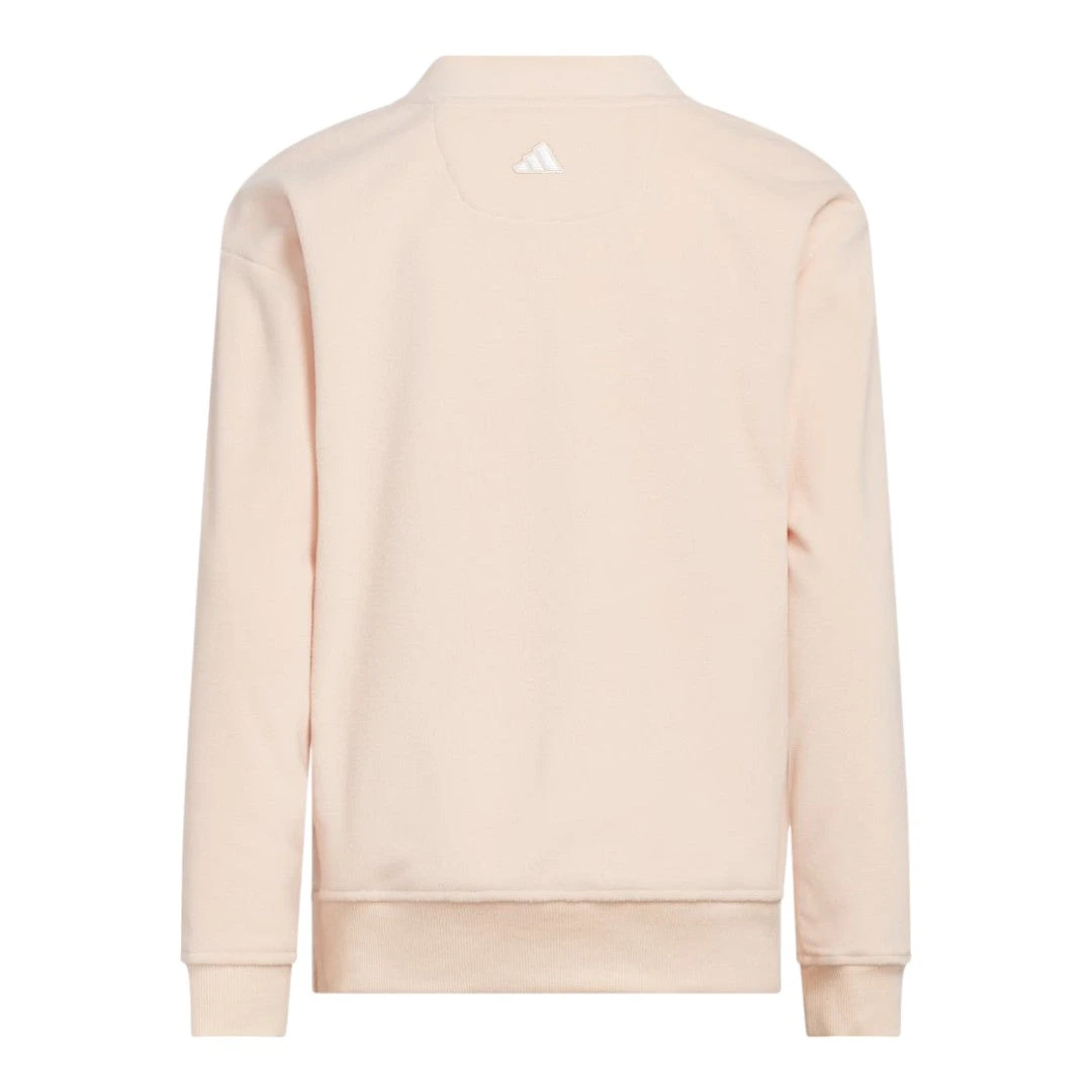 Junior Adidas Fleece Mock Golf Sweatshirt JE2449 4 Junior Adidas Fleece Mock Golf Sweatshirt JE2449 - Image 2