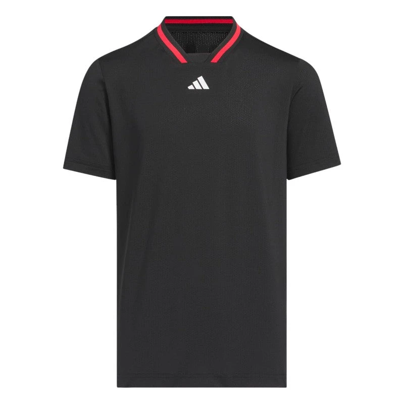Junior Adidas Sport Collar Golf Polo Shirt JE2465 3 Junior Adidas Sport Collar Golf Polo Shirt JE2465