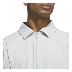 Adidas Beyond Full-Zip Golf Jacket JF4862 -Clarkes Golf Store JF4862 8 APPAREL OnModel DetailView2 white Photoroom
