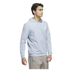 Adidas Ultimate365 Elevate Golf Hoodie JF4927 -Clarkes Golf Store JF4927 5 APPAREL OnModel WalkingView white Photoroom
