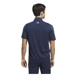 Adidas Ultimate365 Classic 1/4 Zip Golf Vest JL5327 -Clarkes Golf Store JL5327 4 APPAREL OnModel BackView white Photoroom