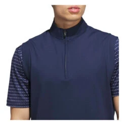 Adidas Ultimate365 Classic 1/4 Zip Golf Vest JL5327 -Clarkes Golf Store JL5327 6 APPAREL OnModel DetailView1 white Photoroom