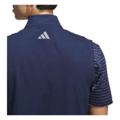 Adidas Ultimate365 Classic 1/4 Zip Golf Vest JL5327 -Clarkes Golf Store JL5327 7 APPAREL OnModel DetailView2 white Photoroom