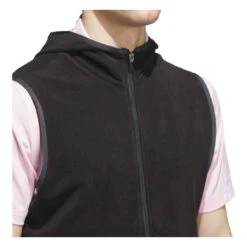 Adidas Ultimate365 Hoodie Golf Vest JL5330 -Clarkes Golf Store JL5330 6 APPAREL OnModel DetailView1 white Photoroom
