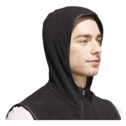 Adidas Ultimate365 Hoodie Golf Vest JL5330 -Clarkes Golf Store JL5330 7 APPAREL OnModel DetailView2 white Photoroom