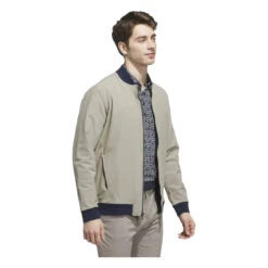 Adidas Ultimate365 Full-Zip Golf Jacket JL5366 -Clarkes Golf Store JL5366 5 APPAREL OnModel WalkingView white Photoroom