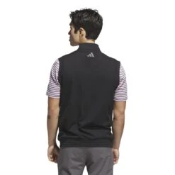Adidas Ultimate365 Classic 1/4 Zip Vest JL5696 -Clarkes Golf Store JL5696 4 APPAREL OnModel BackView white