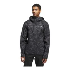 Adidas Tour Climaproof+ Golf Anorak JL5704 -Clarkes Golf Store JL5704 3 APPAREL OnModel StandardView white Photoroom