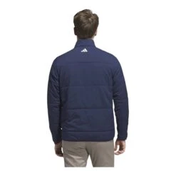 Adidas Ultimate365 Arctic Golf Jacket JL7879 -Clarkes Golf Store JL7879 4 APPAREL OnModel BackView white Photoroom