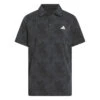 Junior Adidas Script Golf Polo Shirt JN1818 -Clarkes Golf Store JN1818 1 APPAREL Photography FrontView white Photoroom