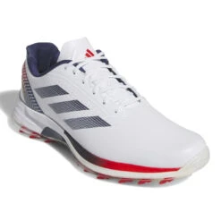 Adidas Adizero ZG Golf Shoes JS1898 -Clarkes Golf Store JS1898 6 FOOTWEAR Photography FrontLateralTopView white Photoroom