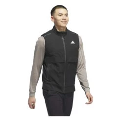 Adidas Ultimate365 Tour Frostguard Full Zip Golf Vest JW7213 -Clarkes Golf Store JW7213 5 APPAREL OnModel WalkingView white