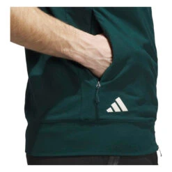 Adidas Ultimate365 Tour Full-Zip Golf Vest JX7243 -Clarkes Golf Store JX7243 6 APPAREL OnModel DetailView1 white Photoroom